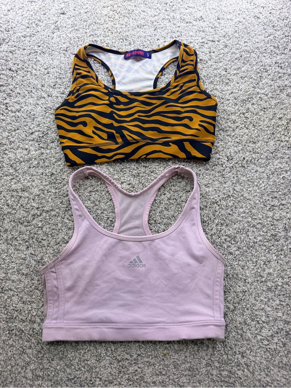 adidas Light Pink Racerback Sports Bra
